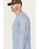 Image #3 - Cody James Men's FR Smoke Em Long Sleeve Graphic Work T-Shirt, Light Blue, hi-res