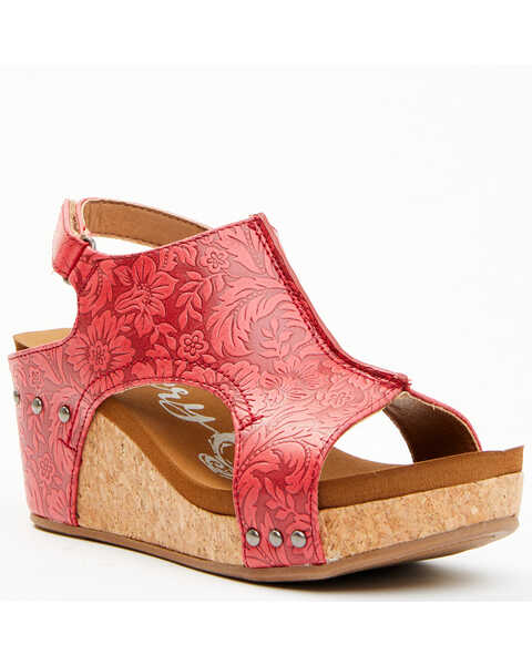 Image #1 - Very G Women's Isabella Sandals , Red, hi-res