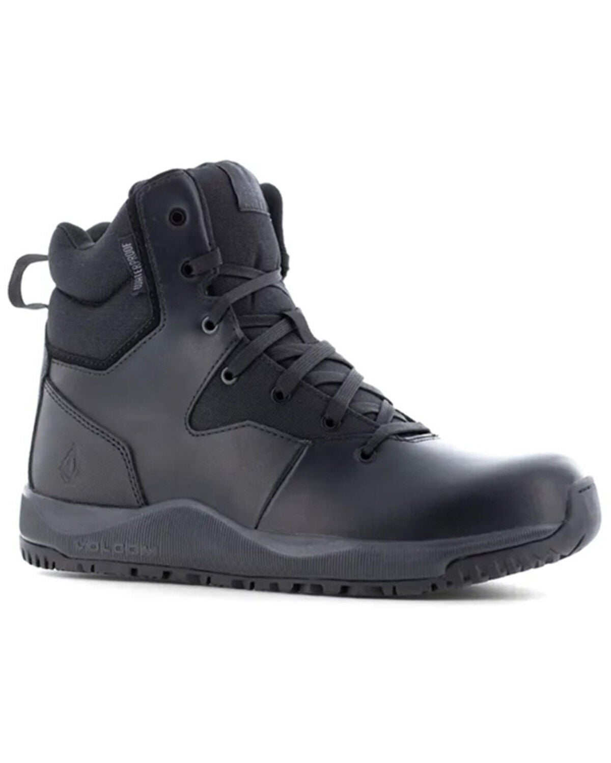 Volcom Men's 6" Side-Zip Waterproof Tactical Boots - Soft Toe, Black, hi-res