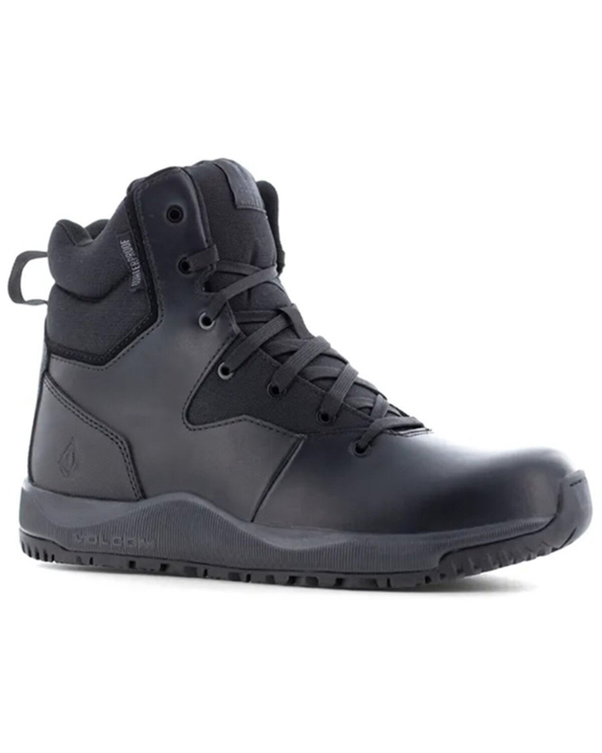 Image #1 - Volcom Men's 6" Side-Zip Waterproof Tactical Boots - Soft Toe, Black, hi-res