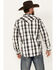 Image #4 - Moonshine Spirit Men's Skylark Plaid Print Long Sleeve Pearl Snap Western Shirt, White, hi-res