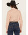Image #4 - Cinch Women's Plaid Print Palm Tree Long Sleeve Button-Down Stretch Western Shirt, Orange, hi-res