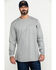 Image #1 - Hawx Men's FR Pocket Long Sleeve Work T-Shirt , Silver, hi-res