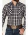 Image #3 - Ely Walker Men's Plaid Print Long Sleeve Pearl Snap Western Shirt, Black, hi-res