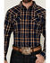 Image #3 - Cody James Men's Tombstone Plaid Print Long Sleeve Snap Western Shirt, Navy, hi-res