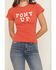 Image #3 - Wrangler Women's Pony Up Short Sleeve Fitted Tee, Red, hi-res