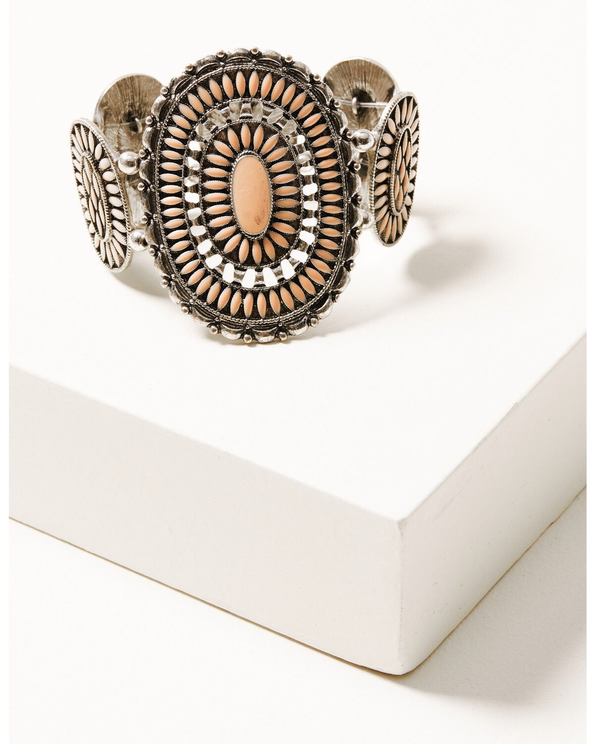 Prime Time Women's Pink Statement Bracelet, Silver, hi-res