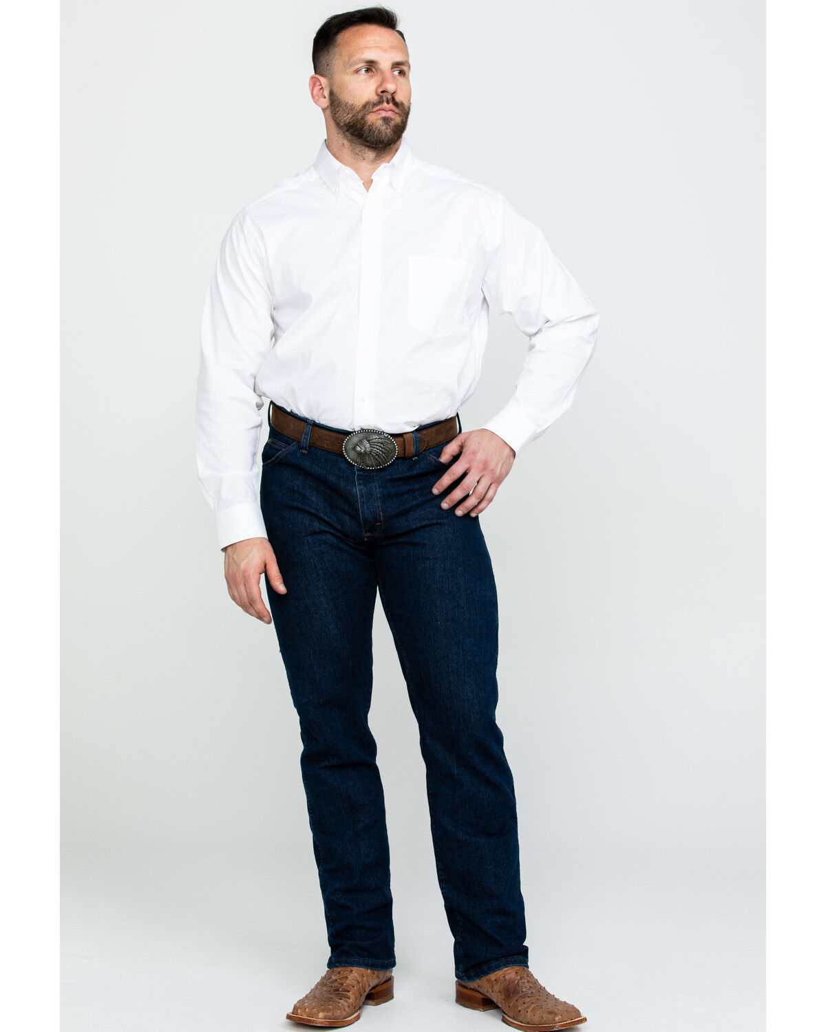 Image #6 - Panhandle Men's Retro Button Down Long Sleeve Western Shirt, , hi-res