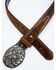 Cody James Boys' Crossed Pistols Western Belt, Brown, hi-res