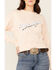 Wrangler Women's Chenille Logo Embroidered Pullover Sweatshirt, Pink, hi-res