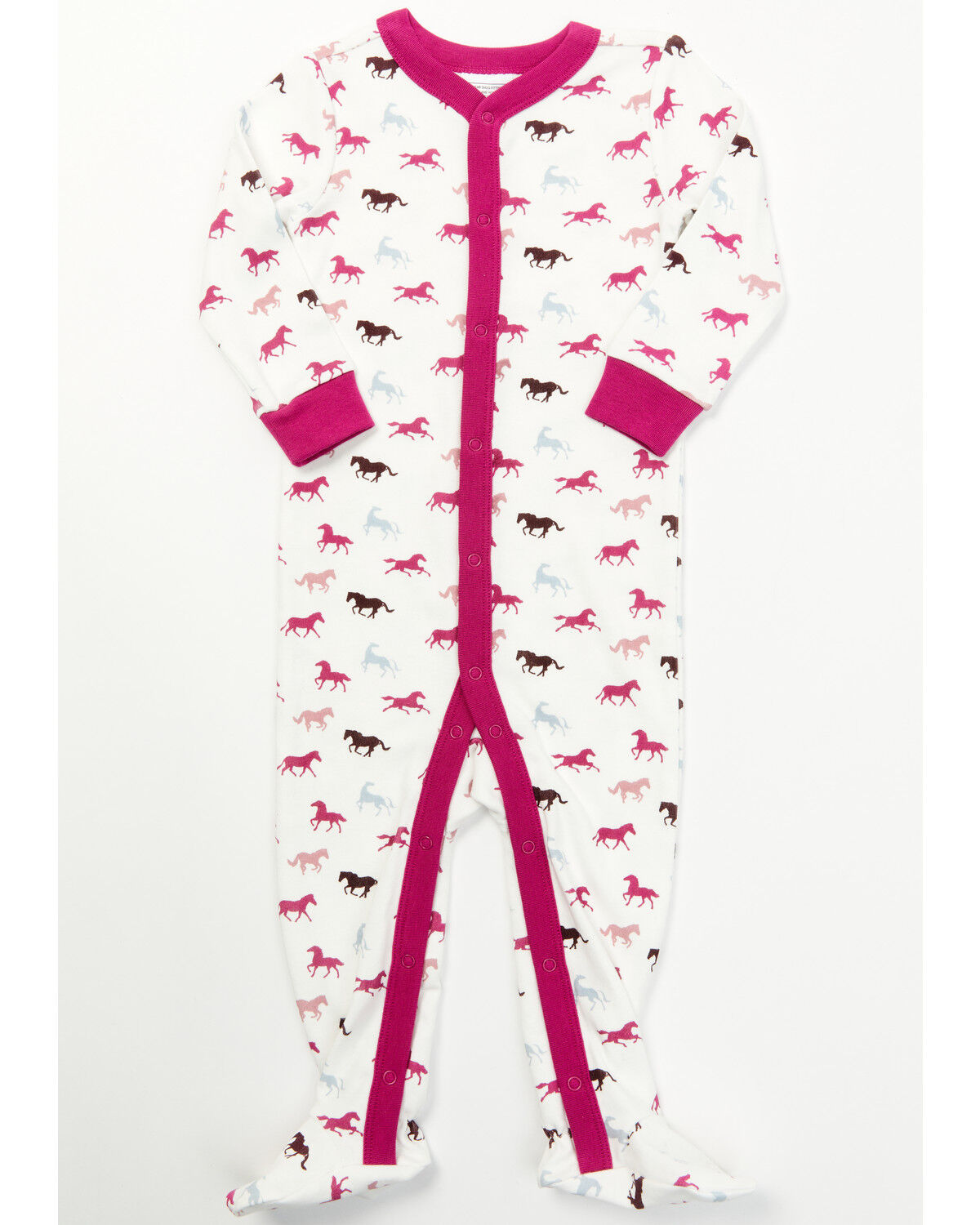 Image #2 - Shyanne Infant Girls' Little Rider Onesie 2-Piece Pajama Set, Fuchsia, hi-res
