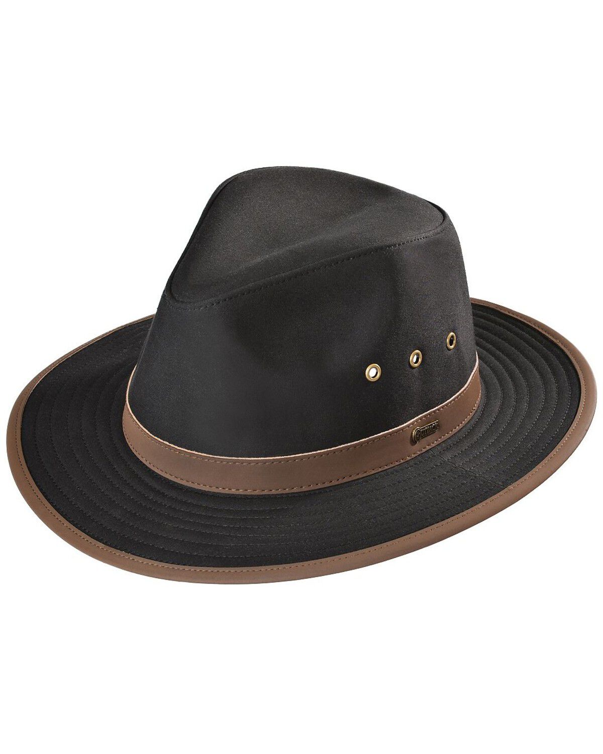 Image #1 - Outback Trading Co. Madison River UPF 50 Sun Protection Oilskin Hat, Black, hi-res