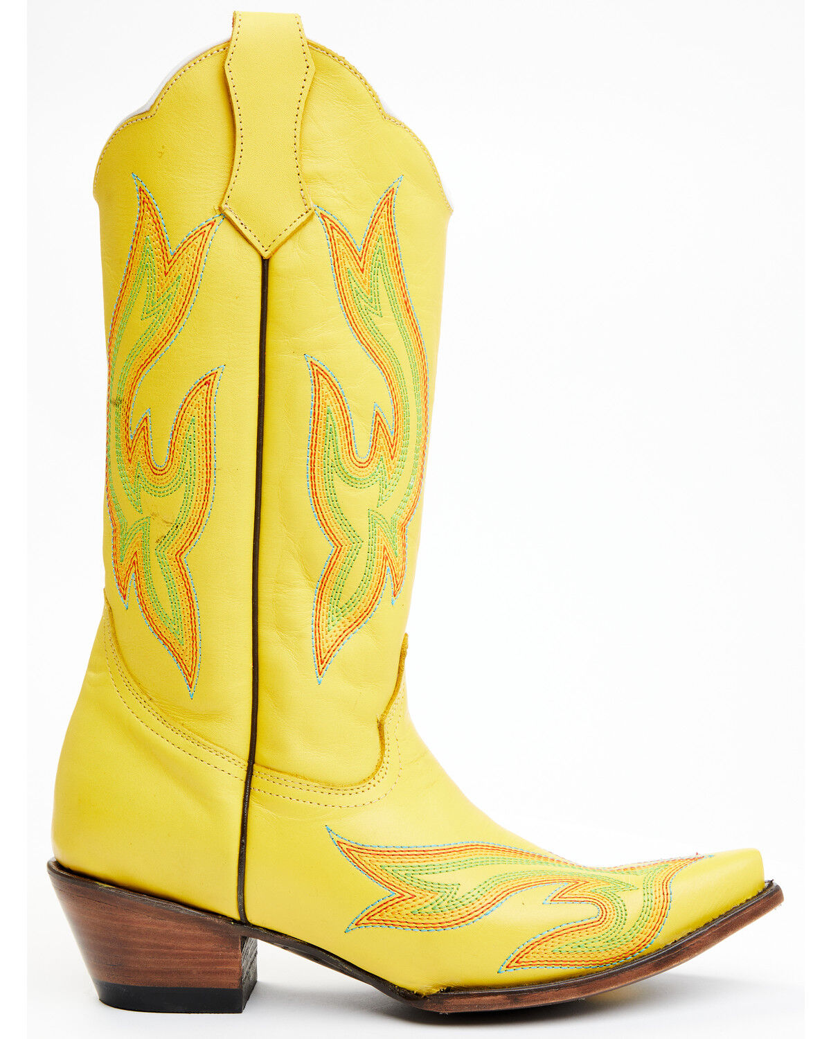 Image #2 - Planet Cowboy Women's Psychedelic Original Soft Western Boots - Snip Toe, Yellow, hi-res