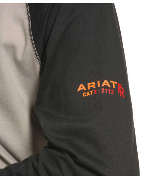 Ariat Men's FR Long Sleeve Baseball Work T-Shirt , Black, hi-res