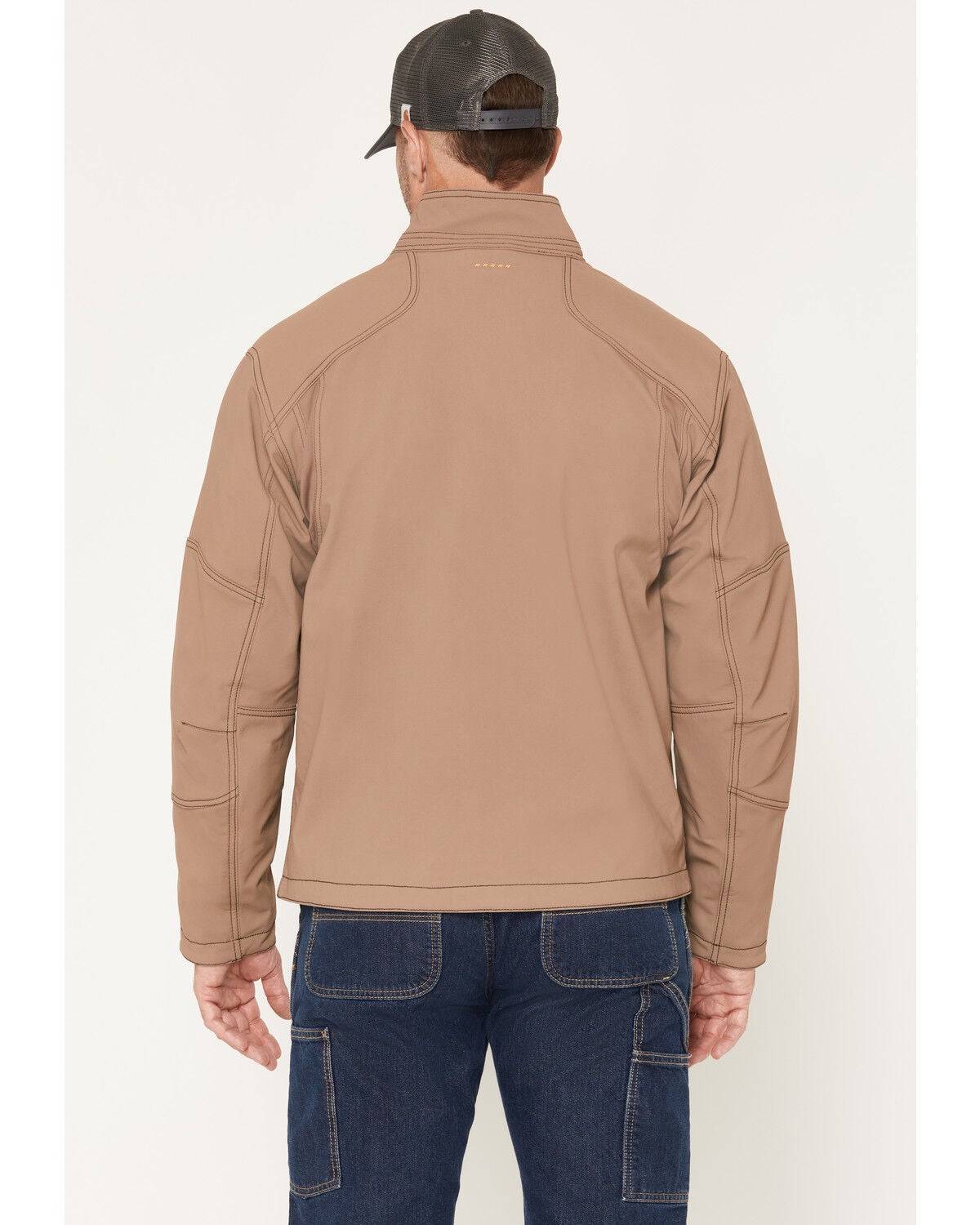 Image #4 - Ariat Men's Rebar Stretch Canvas Softshell Jacket, Brown, hi-res