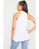 Image #6 - Scully Women's Honey Creek Embroidered Tassel Tank, White, hi-res