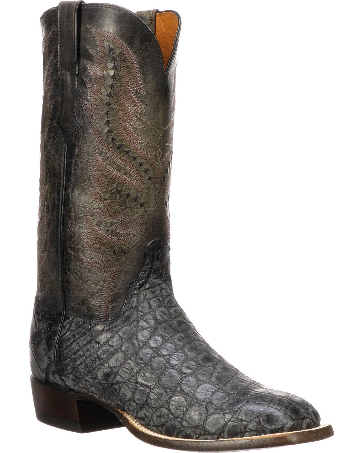 lucchese black gator