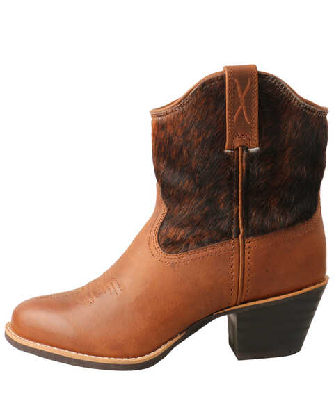 Image #3 - Twisted X Women's Hair-On Western Booties - Round Toe, Brown, hi-res