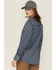 Image #4 - Ariat Women's FR Angeles Plaid Print Long Sleeve Button-Down Work Shirt, Navy, hi-res