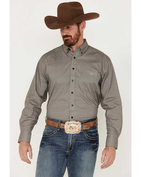 Resistol Men's Louisville Large Plaid Long Sleeve Button Down Shirt