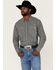 Image #2 - Blue Ranchwear Men's Small Plaid Long Sleeve Snap Western Shirt, Navy, hi-res