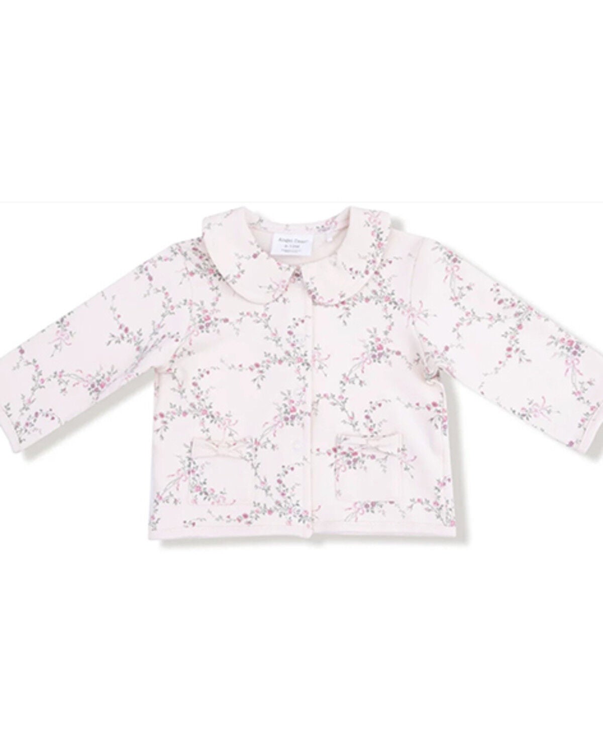 Image #1 - Angel Dear Infant Girls' Bow Print Jacket, Light Pink, hi-res