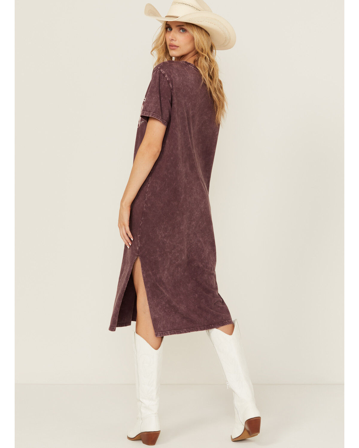 Image #4 - Rock & Roll Denim Women's Graphic Short Sleeve Maxi Dress, Purple, hi-res