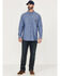 Image #2 - Hawx Men's Chambray Sun Protection Long Sleeve Button-Down Western Shirt - Tall, Blue, hi-res