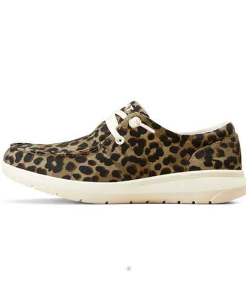 Image #2 - Ariat Women's Hilo Leopard Print Casual Shoes - Moc Toe , Green, hi-res