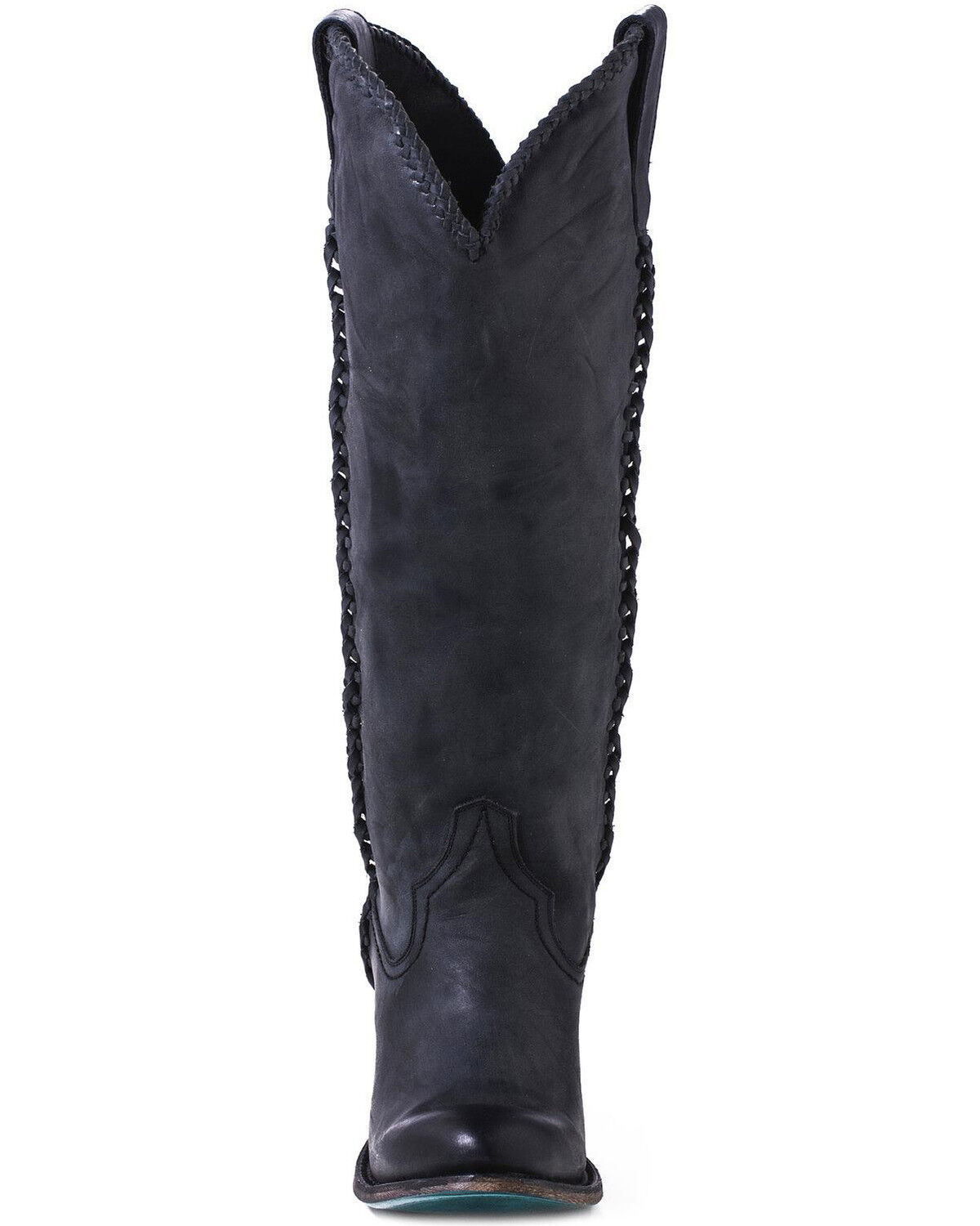 Image #5 - Lane Women's Plain Jane Charcoal Tall Western Boots - Round Toe, Black, hi-res