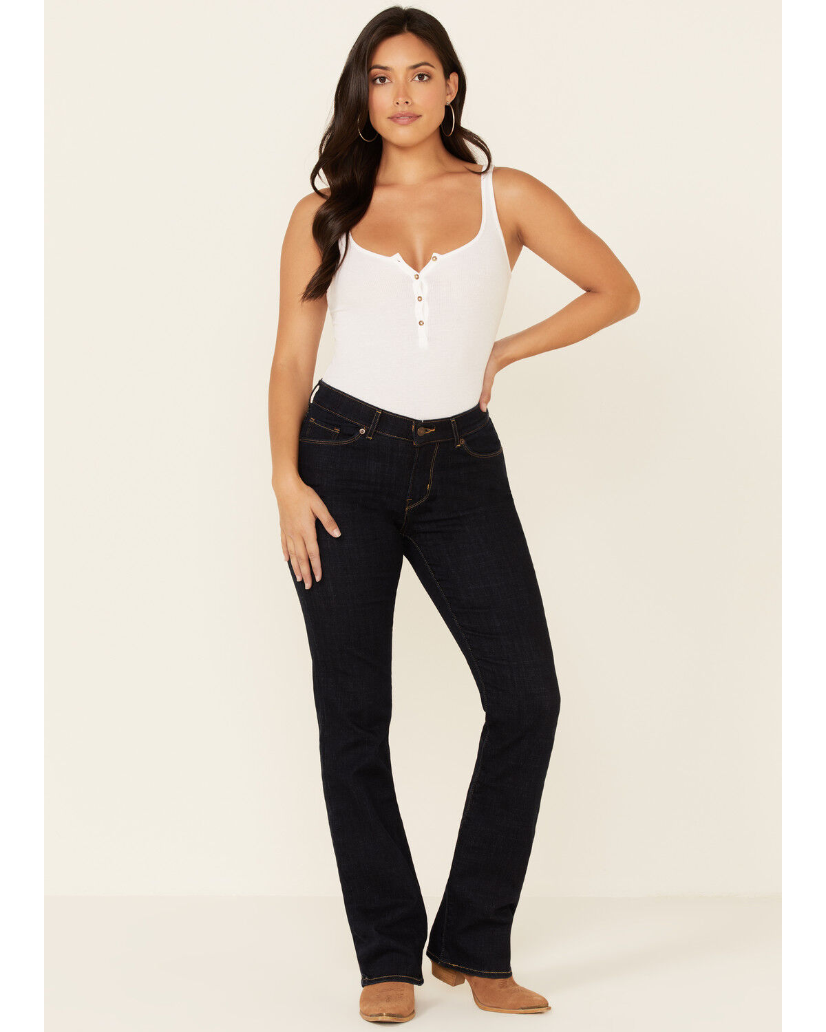 Image #1 - Levi's Women's Dark Wash Classic Bootcut Jeans, Blue, hi-res