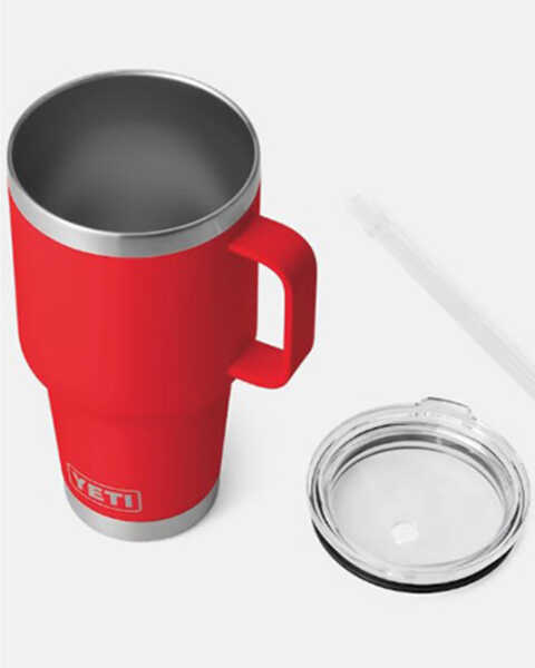 Image #3 - Yeti Rambler® 35oz Mug with Straw Lid , Red, hi-res