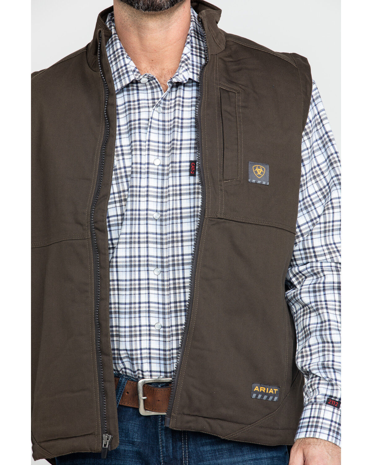 Image #4 - Ariat Men's Wren Rebar Duracanvas Work Vest, Loden, hi-res