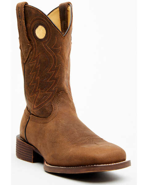Image #1 - RANK 45® Men's Warrior Performance Western Boots - Broad Square Toe , Coffee, hi-res