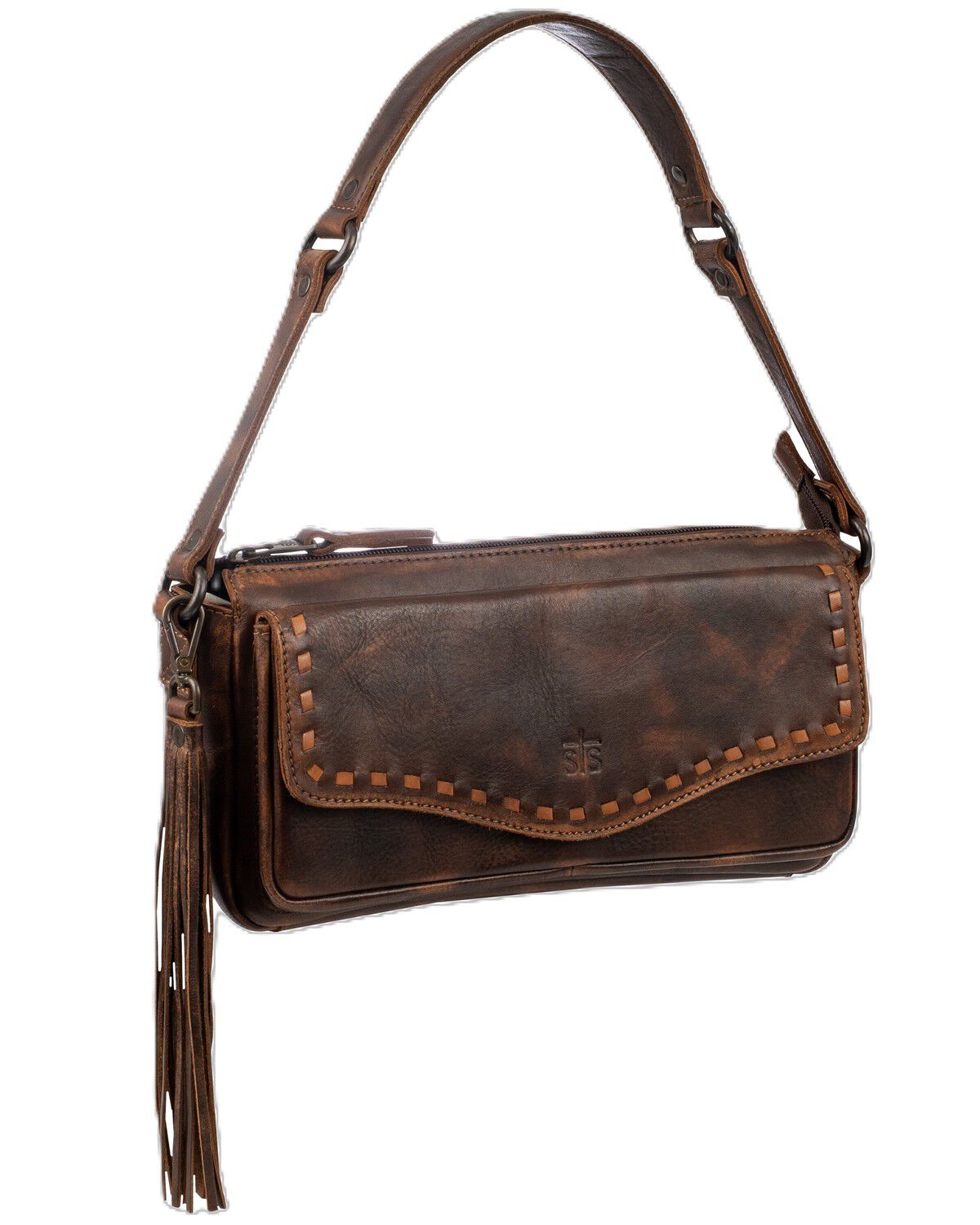 Image #3 - STS Ranchwear by Carroll Women's Bandera Shoulder Bag, Chocolate, hi-res