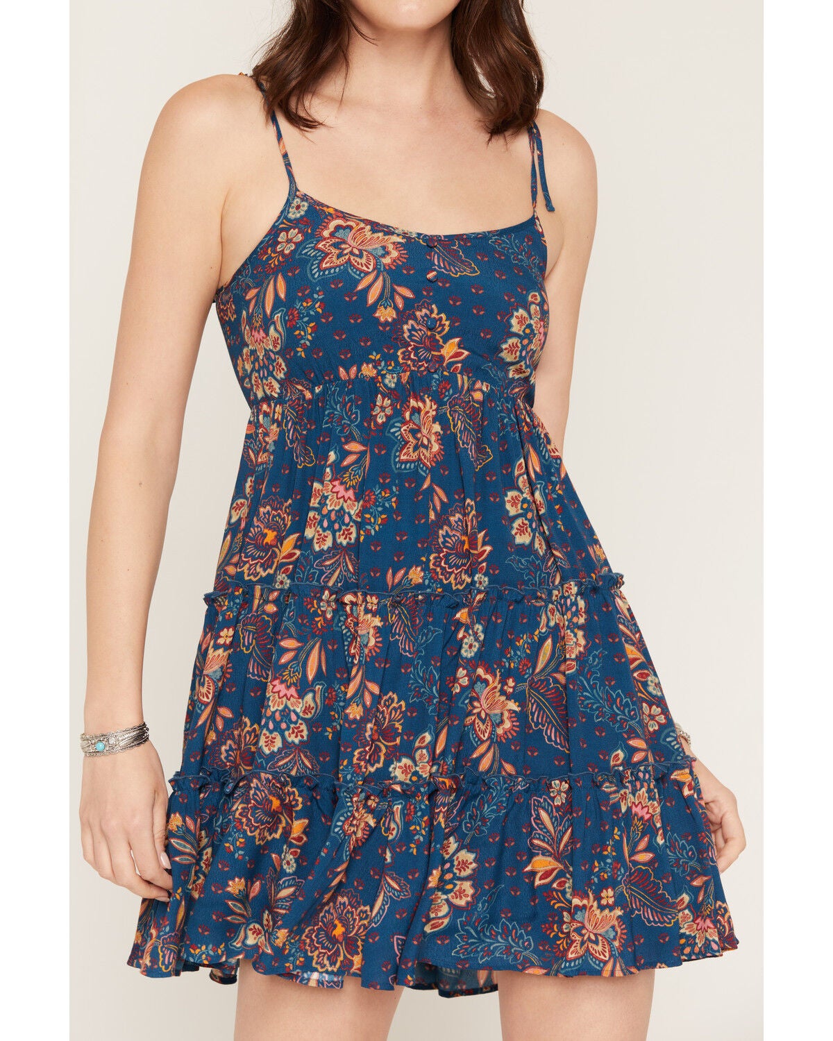 Image #3 - Shyanne Women's Leon Floral Print Mini Dress, Navy, hi-res