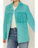 Image #3 - Scully Women's Solid Fringe Blazer, Turquoise, hi-res