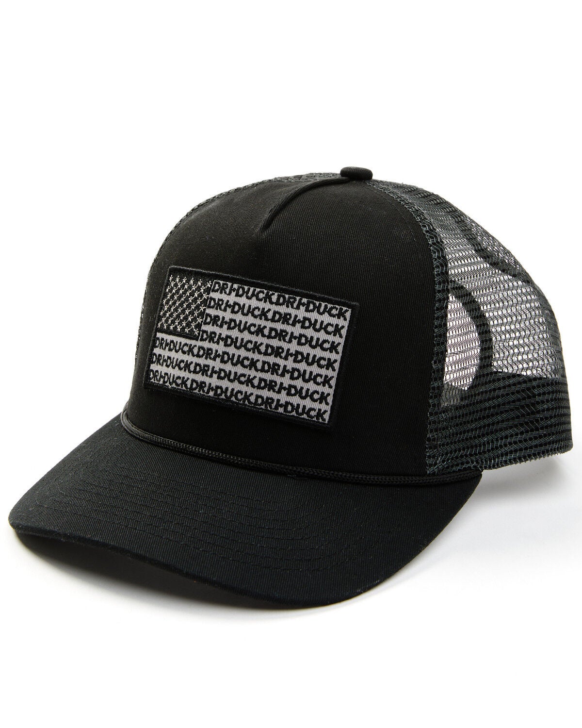 Dri-Duck Men's Retro Rope Americana Ball Cap, Black, hi-res