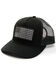 Image #1 - Dri-Duck Men's Retro Rope Americana Mesh Back Cap, Black, hi-res