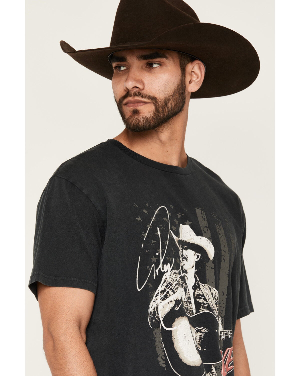 Image #2 - Wrangler Men's Riley Green Short Sleeve Graphic T-Shirt, Black, hi-res