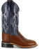 Image #2 - Cody James Boys' Lightening Embroidered Western Boots - Square Toe, Brown, hi-res