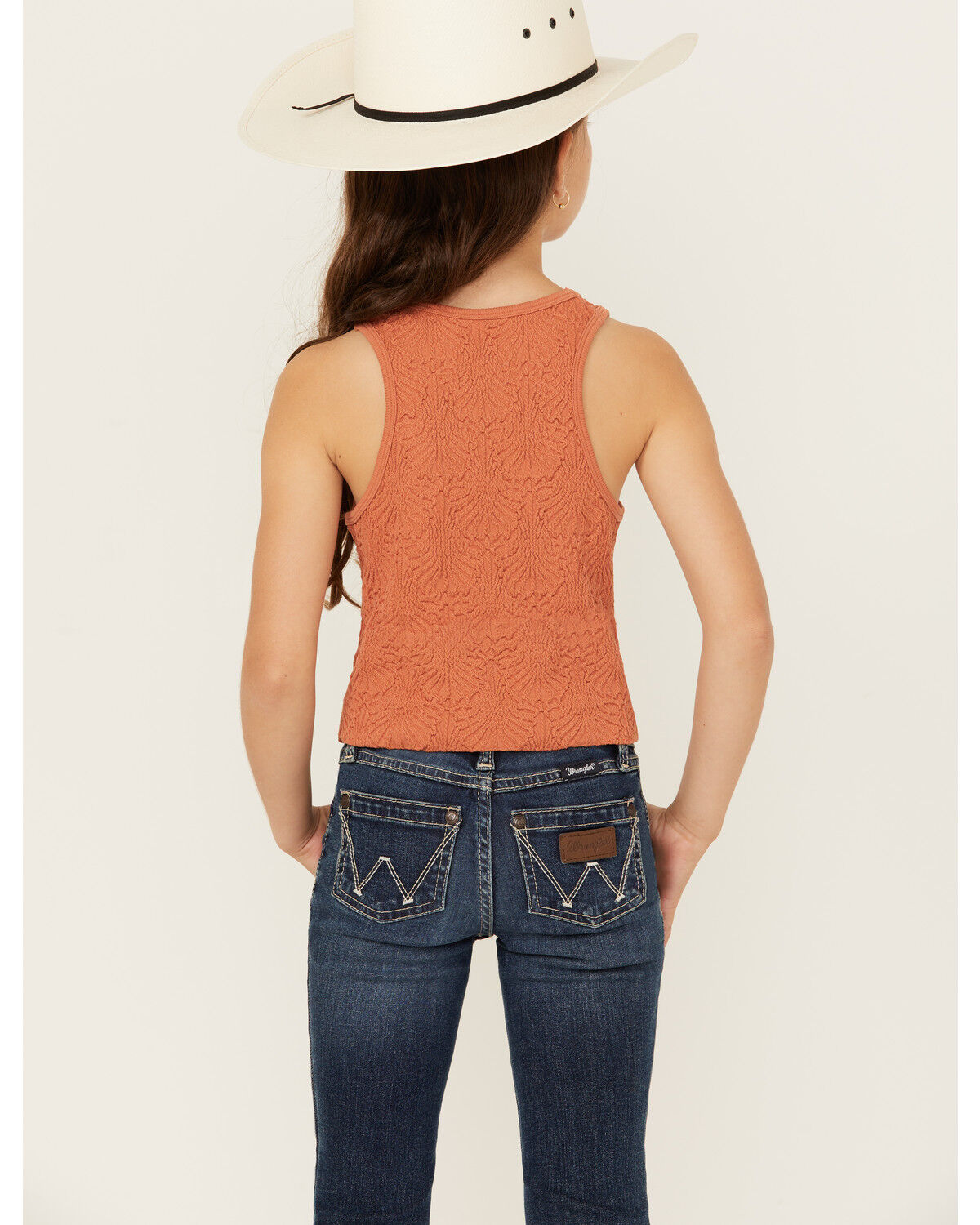Image #4 - Fornia Girls' High Neck Tank Top, Rust Copper, hi-res