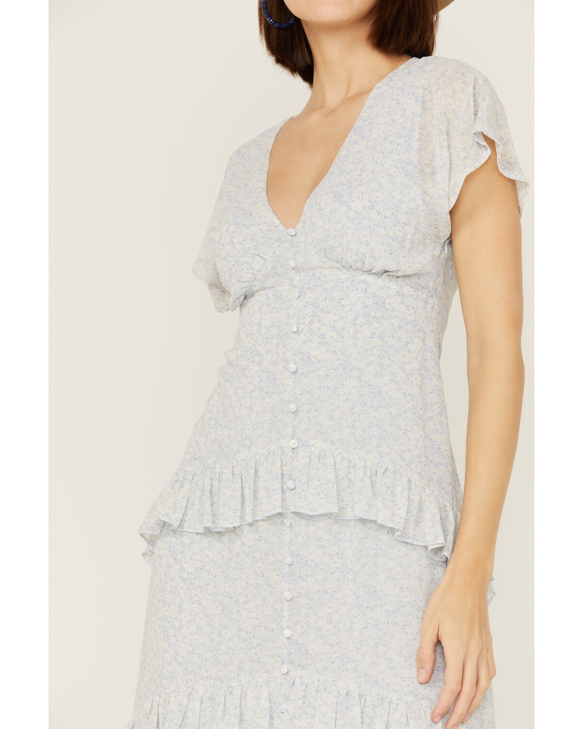 Lush Leaf COTTON Tiered Dress