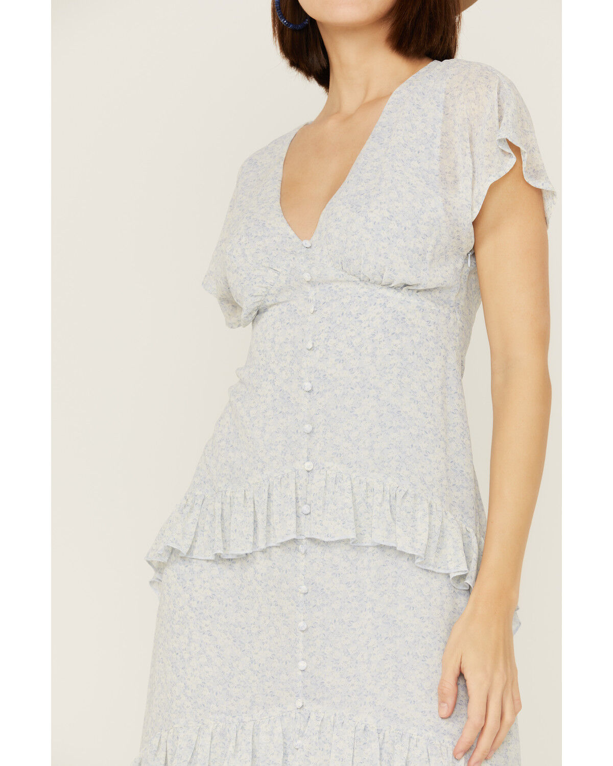 Image #2 - Lush Women's Floral Ruffle Tiered Midi Dress, , hi-res