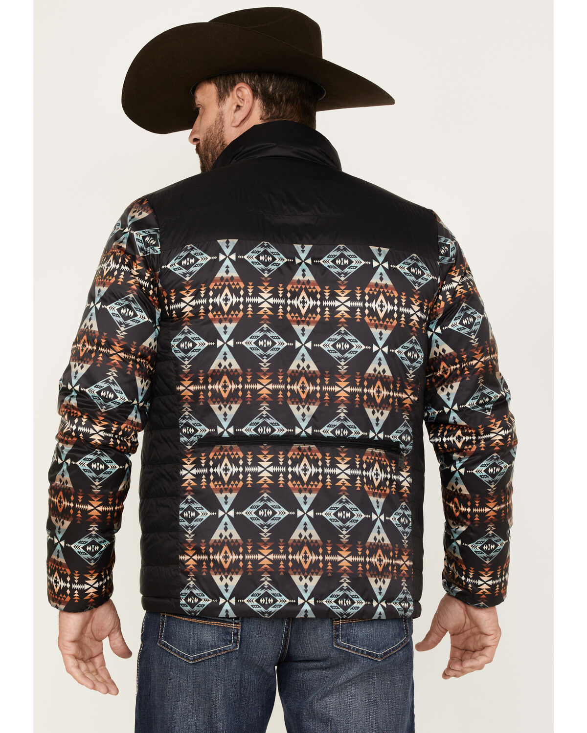 Image #4 - Pendleton Men's Genesee Reversible Print Jacket, Black, hi-res