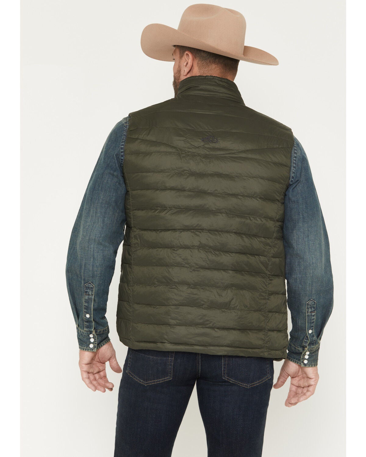 Image #4 - Resistol Men's Cold Bloq Puffer Vest, Green, hi-res