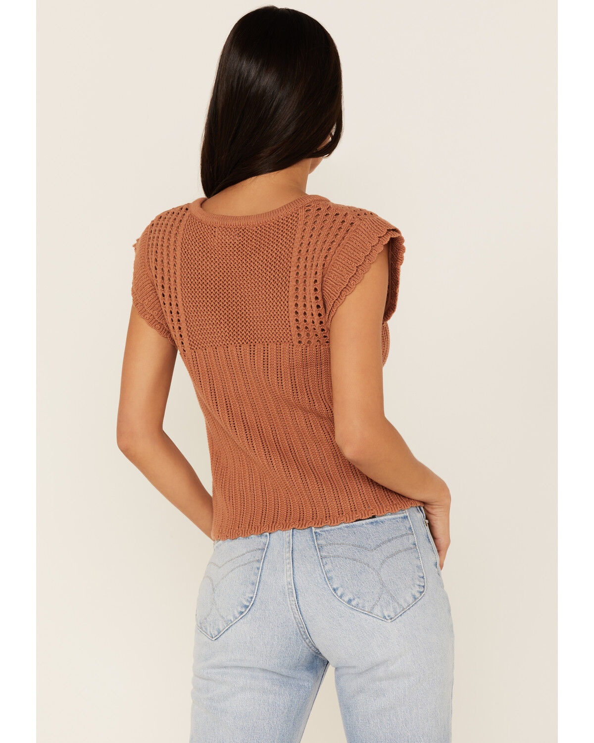 Image #4 - Heartloom Women's Griffin Knit Sweater Top, Rust Copper, hi-res