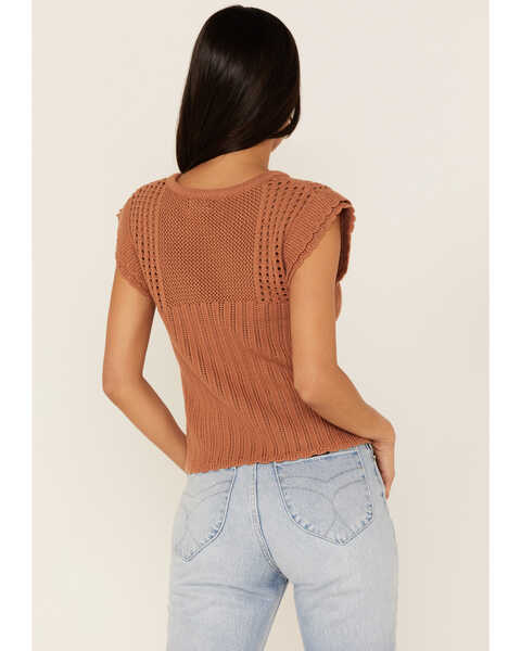 Heartloom Women's Griffin Knit Sweater Top, Rust Copper, hi-res