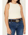 Image #3 - Fornia Girls' Floral High Neck Tank Top, White, hi-res