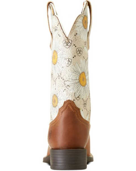 Image #3 - Ariat Women's Round Up Western Round Up Boots - Broad Square Toe , Brown, hi-res